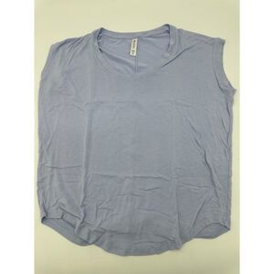 Athleta Active Wear Top Loose Fit Sz XS Short Sleeves Round Neck Blue